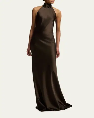Ralph Lauren Collection Chilton Satin Evening Dress | Thumbnail 4