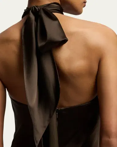 Ralph Lauren Collection Chilton Satin Evening Dress | Thumbnail 5
