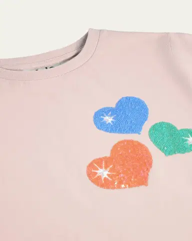 Molo Girl's Ranva Sequined Organic Cotton T-Shirt, Size -7 | Thumbnail 3
