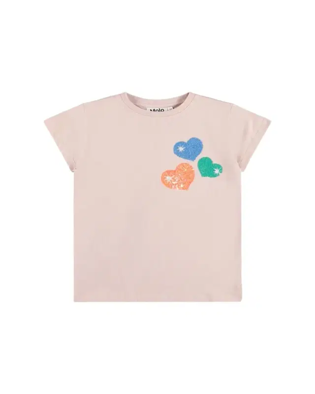 Girl's Ranva Sequined Organic Cotton T-Shirt, Size -7