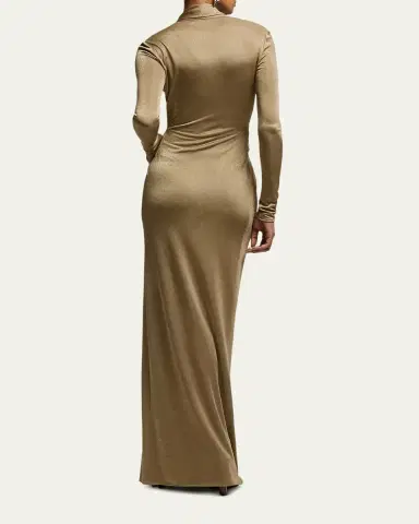 Ralph Lauren Collection Ashten Metallic Jersey Evening Dress | Thumbnail 3 Ralph Lauren Collection Ashten Metallic Jersey Evening Dress | Thumbnail 3