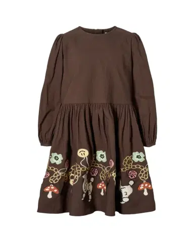 MOLO Girl's Camma Embroidered Cotton Long-Sleeve Dress, Size 7-14 | Thumbnail 1