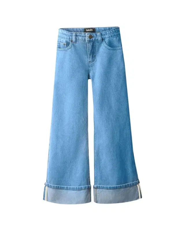Molo Girl's Aleen Wide-Leg Jeans, Size 4-7