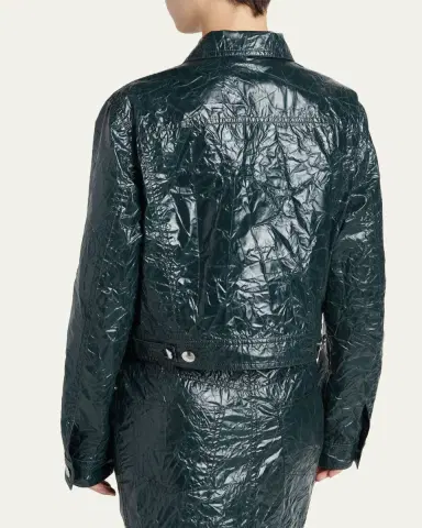 Marni Glossy Crinkled Jacket | Thumbnail 3 Marni Glossy Crinkled Jacket | Thumbnail 3