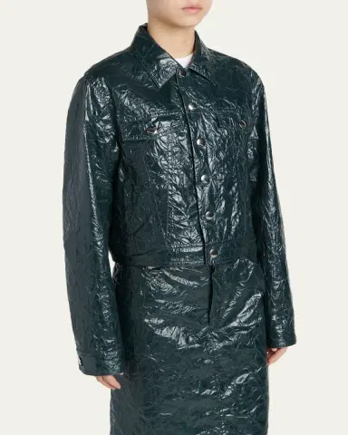 Marni Glossy Crinkled Jacket | Thumbnail 4 Marni Glossy Crinkled Jacket | Thumbnail 4