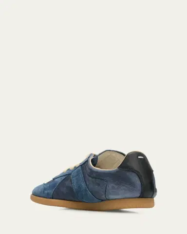 Maison Margiela Replica Mixed Leather Low-Top Sneakers | Thumbnail 4 Maison Margiela Replica Mixed Leather Low-Top Sneakers | Thumbnail 4