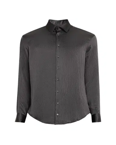 Giorgio Armani Men's Textured Silk Sport Shirt | Thumbnail 1