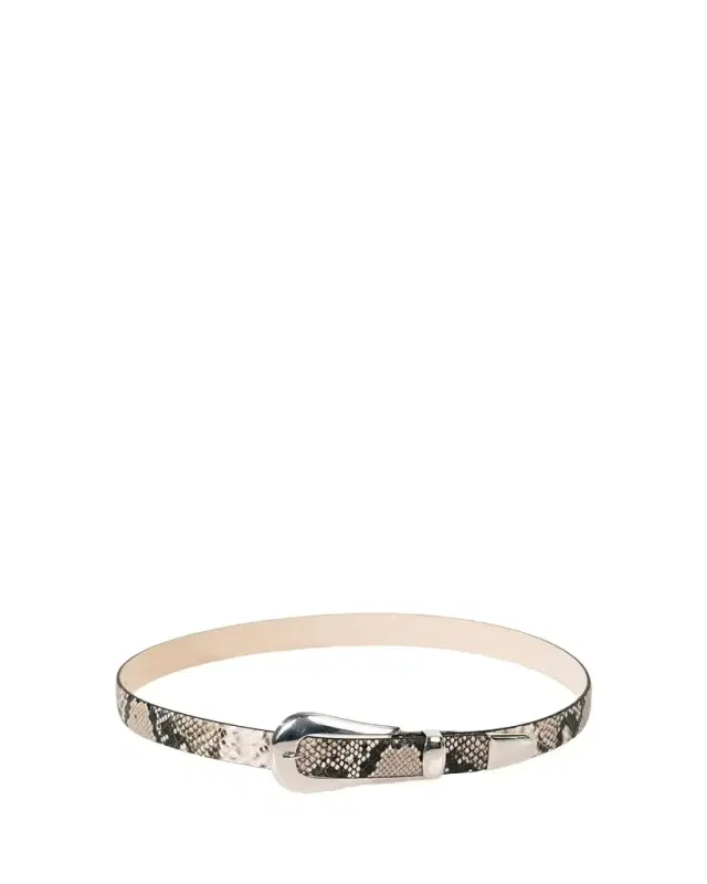 Dehanche Colette Snake-Embossed Leather Belt