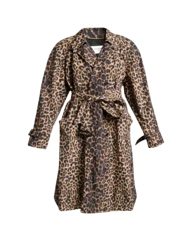 Saint Laurent Leopard-Print Nylon Trench Coat | Thumbnail 1 Saint Laurent Leopard-Print Nylon Trench Coat | Thumbnail 1