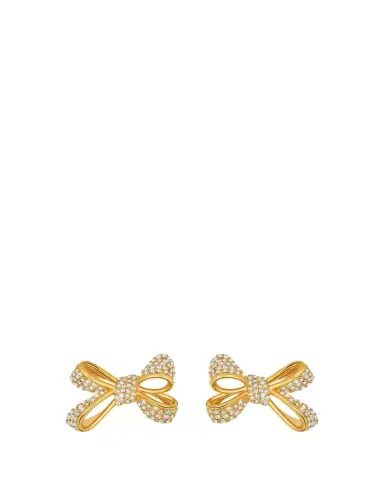 Oscar de la Renta Pave Bow Small Stud Earrings | Thumbnail 1