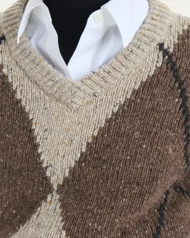 Altuzarra Parish Argyle V-Neck Sweater | Thumbnail 4 Altuzarra Parish Argyle V-Neck Sweater | Thumbnail 4