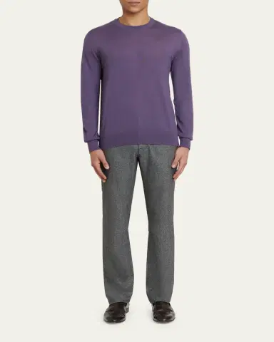 Brioni Men's 12GG Knit Cashmere Crewneck Sweater | Thumbnail 2