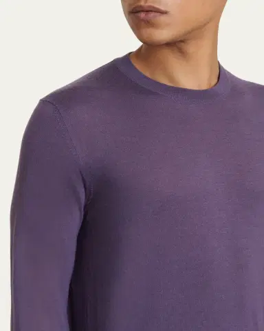 Brioni Men's 12GG Knit Cashmere Crewneck Sweater | Thumbnail 5