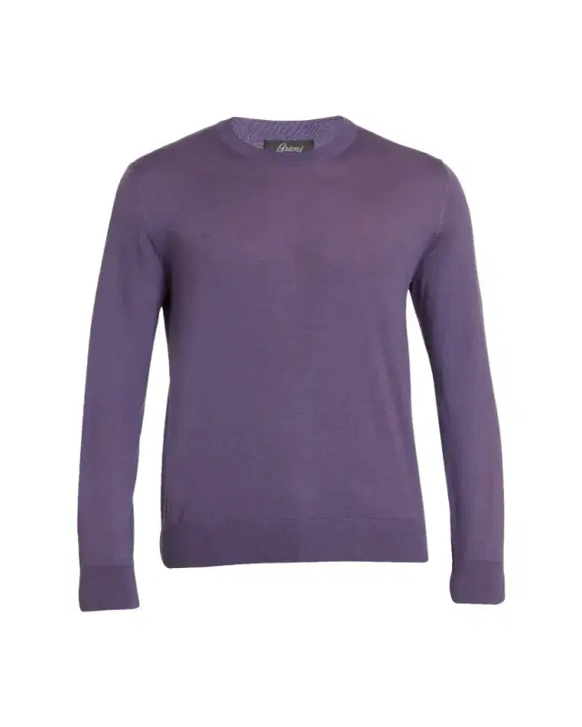 Brioni Men's 12GG Knit Cashmere Crewneck Sweater