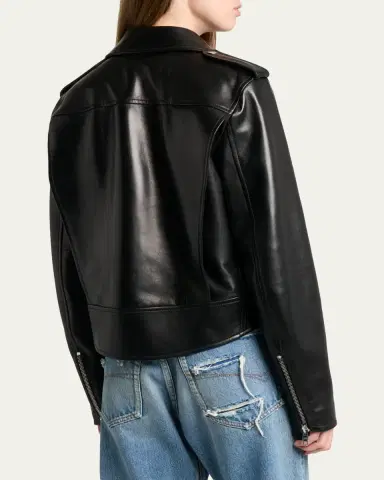 Balenciaga Leather Sack Biker Jacket | Thumbnail 3 Balenciaga Leather Sack Biker Jacket | Thumbnail 3