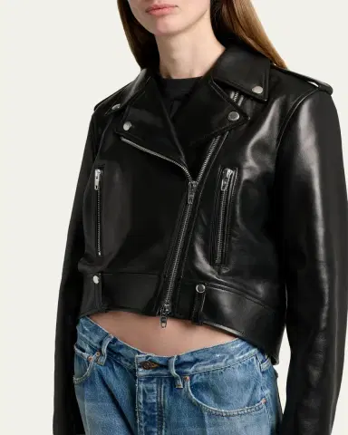 Balenciaga Leather Sack Biker Jacket | Thumbnail 5 Balenciaga Leather Sack Biker Jacket | Thumbnail 5