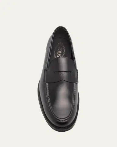 Tod's Men's Leather Moccasin Penny Loafers | Thumbnail 4