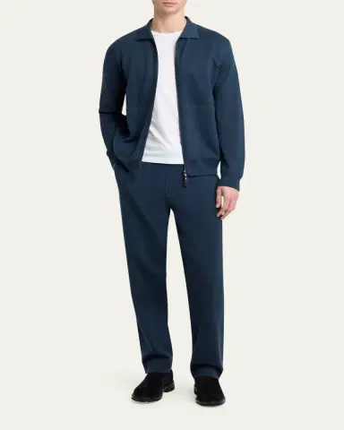 Brioni Men's Heathered Zip-Front Jacket | Thumbnail 6 Brioni Men's Heathered Zip-Front Jacket | Thumbnail 6