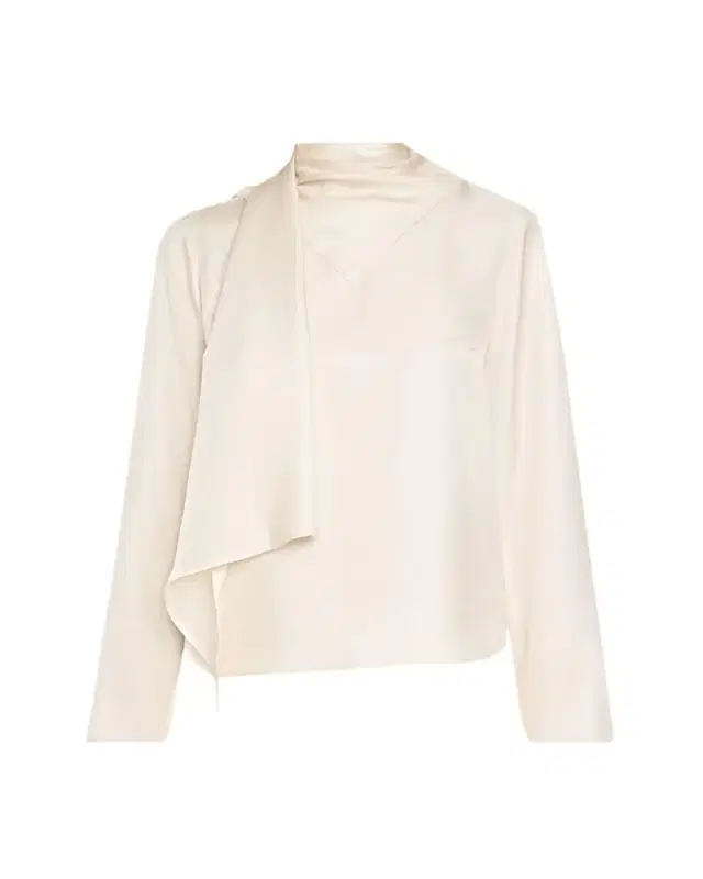 Gala Silk Scarf-Neck Blouse
