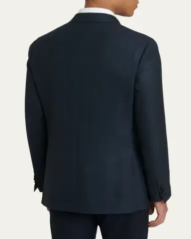 Brioni Men's Wool Herringbone Double-Breasted Sport Coat | Thumbnail 3