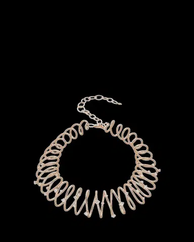 MATTIA CIELO 18K Gold and Titanium Coiled Diamond Necklace | Thumbnail 2
