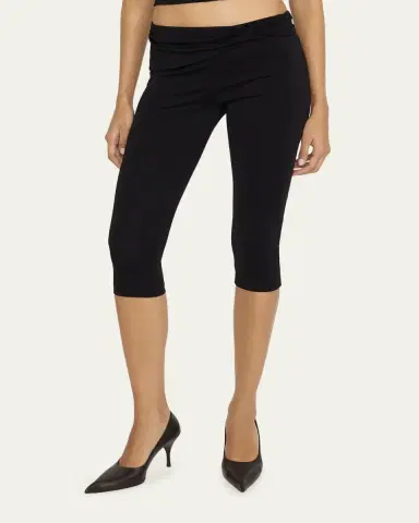Frame x Alexandra LeClerc The Casino Capri Pants | Thumbnail 4 Frame x Alexandra LeClerc The Casino Capri Pants | Thumbnail 4