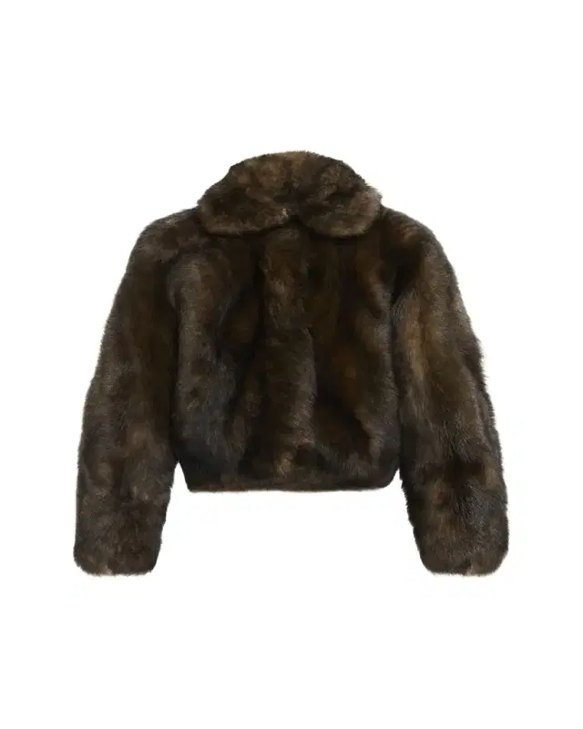 Brunello Cucinelli Lamb Shearling Zip Jacket With Monili Trim