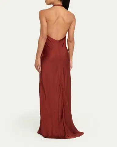 A.L.C. Mabel Twist-Front Halter Gown | Thumbnail 3