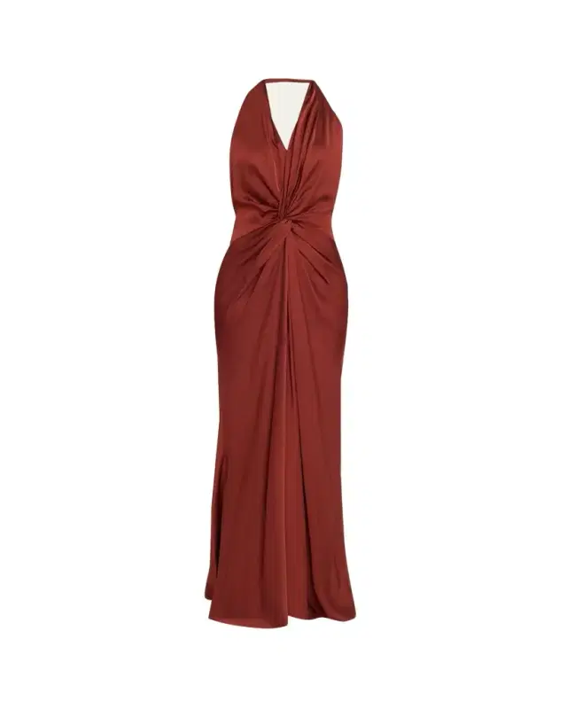 A.L.C. Mabel Twist-Front Halter Gown