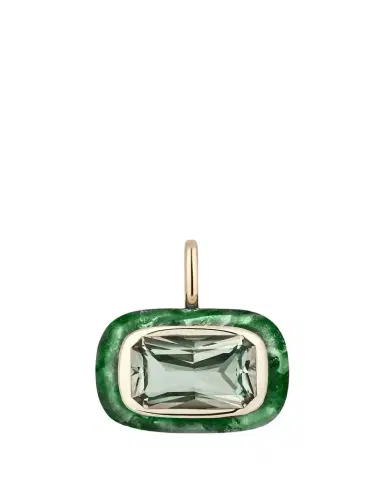 Mason and Books 14K Jumbo Floret Pendant with East-West Prasiolite and Jade | Thumbnail 1