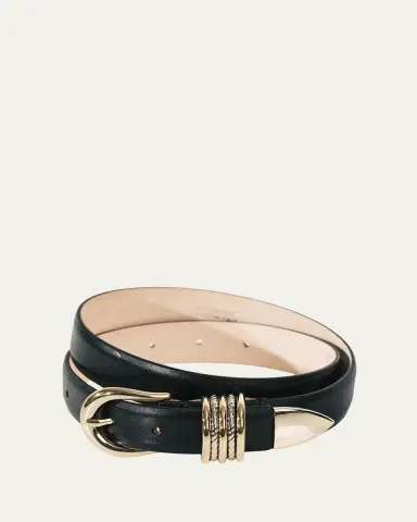 Déhanche Hollyhock Mixed Metal Leather Belt | Thumbnail 2