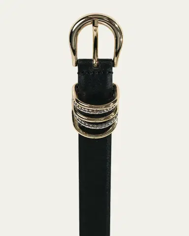 Déhanche Hollyhock Mixed Metal Leather Belt | Thumbnail 3