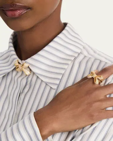 Oscar de la Renta Pave Bow Ring | Thumbnail 2