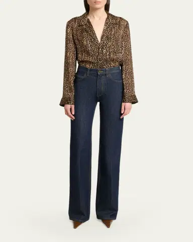 Saint Laurent '70s High-Rise Jeans | Thumbnail 2 Saint Laurent '70s High-Rise Jeans | Thumbnail 2