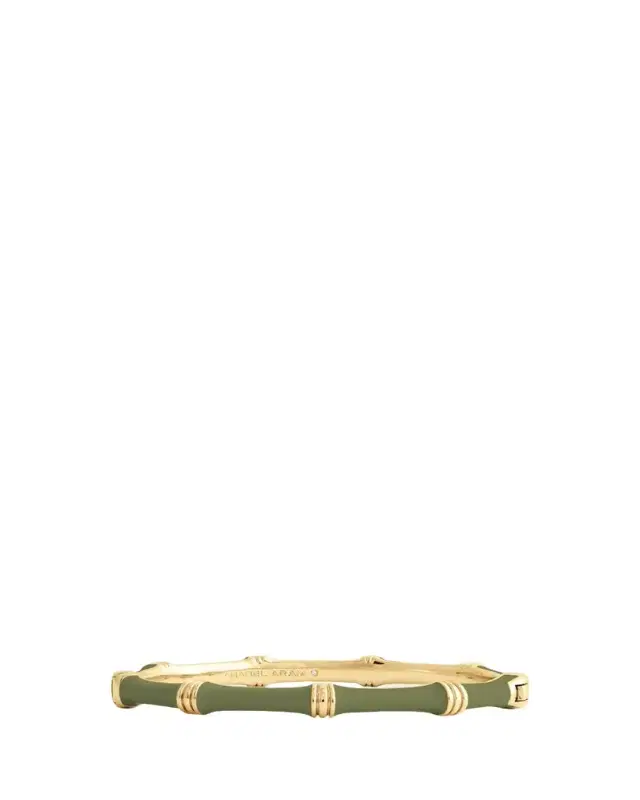 Anabel Aram Jewelry Bamboo Enameled Hinged Bangle