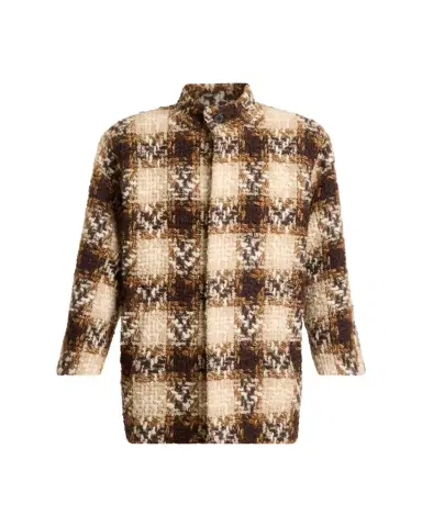 Saint Laurent Check Tweed Short Coat | Thumbnail 1 Saint Laurent Check Tweed Short Coat | Thumbnail 1