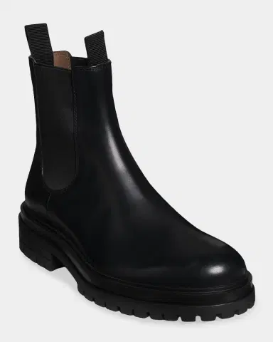 Gianvito Rossi Men's Chester Lug Sole Leather Chelsea Boots | Thumbnail 2
