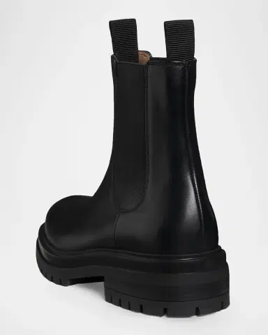 Gianvito Rossi Men's Chester Lug Sole Leather Chelsea Boots | Thumbnail 3
