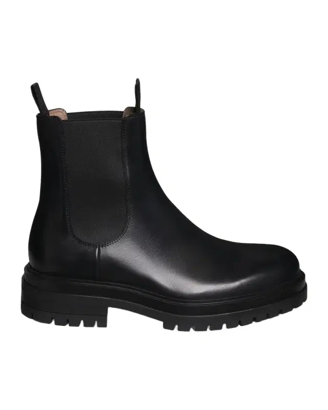 Gianvito Rossi Men 's Chester Lug Sole Leather Chelsea Boots