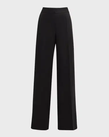 Milly Nash High-Rise Wide-Leg Cady Pants | Thumbnail 2