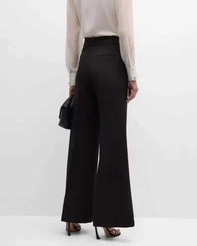Milly Nash High-Rise Wide-Leg Cady Pants | Thumbnail 6