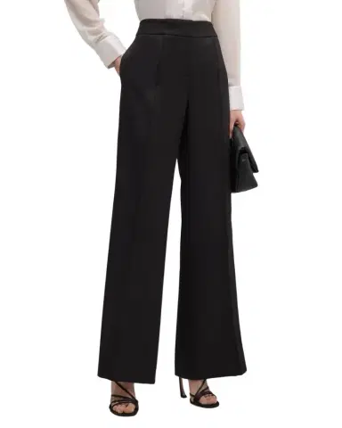Milly Nash High-Rise Wide-Leg Cady Pants | Thumbnail 1