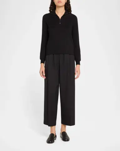 Majestic Filatures Half-Zip Mock-Neck French Terry Sweatshirt | Thumbnail 2 Majestic Filatures Half-Zip Mock-Neck French Terry Sweatshirt | Thumbnail 2