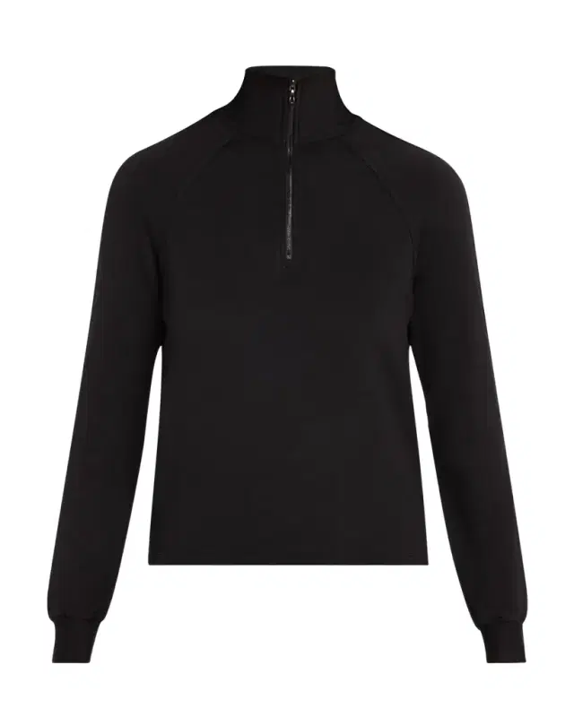 Majestic Filatures Half-Zip Mock-Neck French Terry Sweatshirt