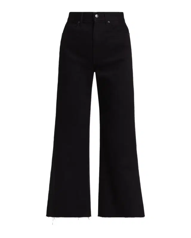 Veronica Beard Jeans Taylor Crop Wide-Leg Jeans