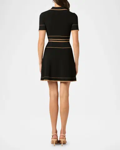 Shoshanna Maggie Tie-Waist Rib Knit Mini Dress | Thumbnail 2