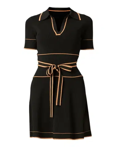Shoshanna Maggie Tie-Waist Rib Knit Mini Dress | Thumbnail 1