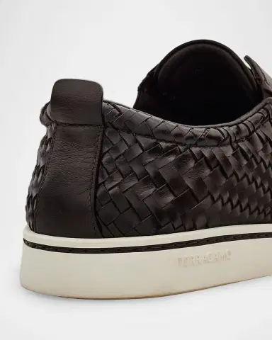 Ferragamo Men's Alfie Braided Leather Slip-On Shoes | Thumbnail 4 Ferragamo Men's Alfie Braided Leather Slip-On Shoes | Thumbnail 4