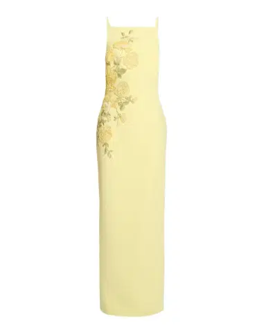 Elie Saab Floral Embroidered Cady Column Maxi Dress | Thumbnail 1