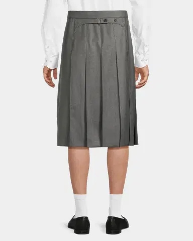 Thom Browne Pleated Wool Twill High-Low Skirt | Thumbnail 3 Thom Browne Pleated Wool Twill High-Low Skirt | Thumbnail 3